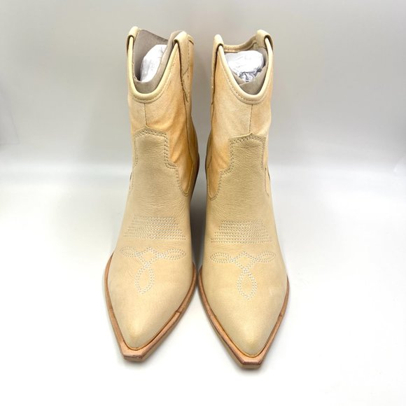 Dolce Vita Size 9 Nashe Cream Beige Western Style Cowgirl Boots Booties Shoes - Picture 2 of 15